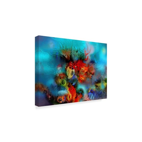 RUNA 'Coral Reef Red' Canvas Art,18x24